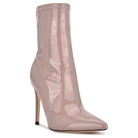 NINE WEST Womens Pink Jody Pointy Toe Stiletto Zip-up Dress Booties - Picture 1 of 3